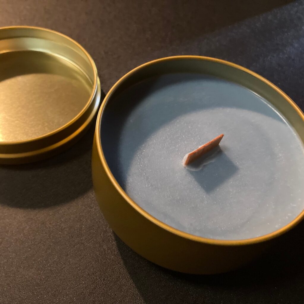 Candle pretty color gold and gray